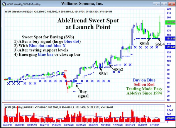 AbleTrend Trading Software WSM chart