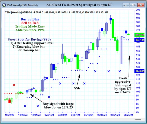 AbleTrend Trading Software TSM chart